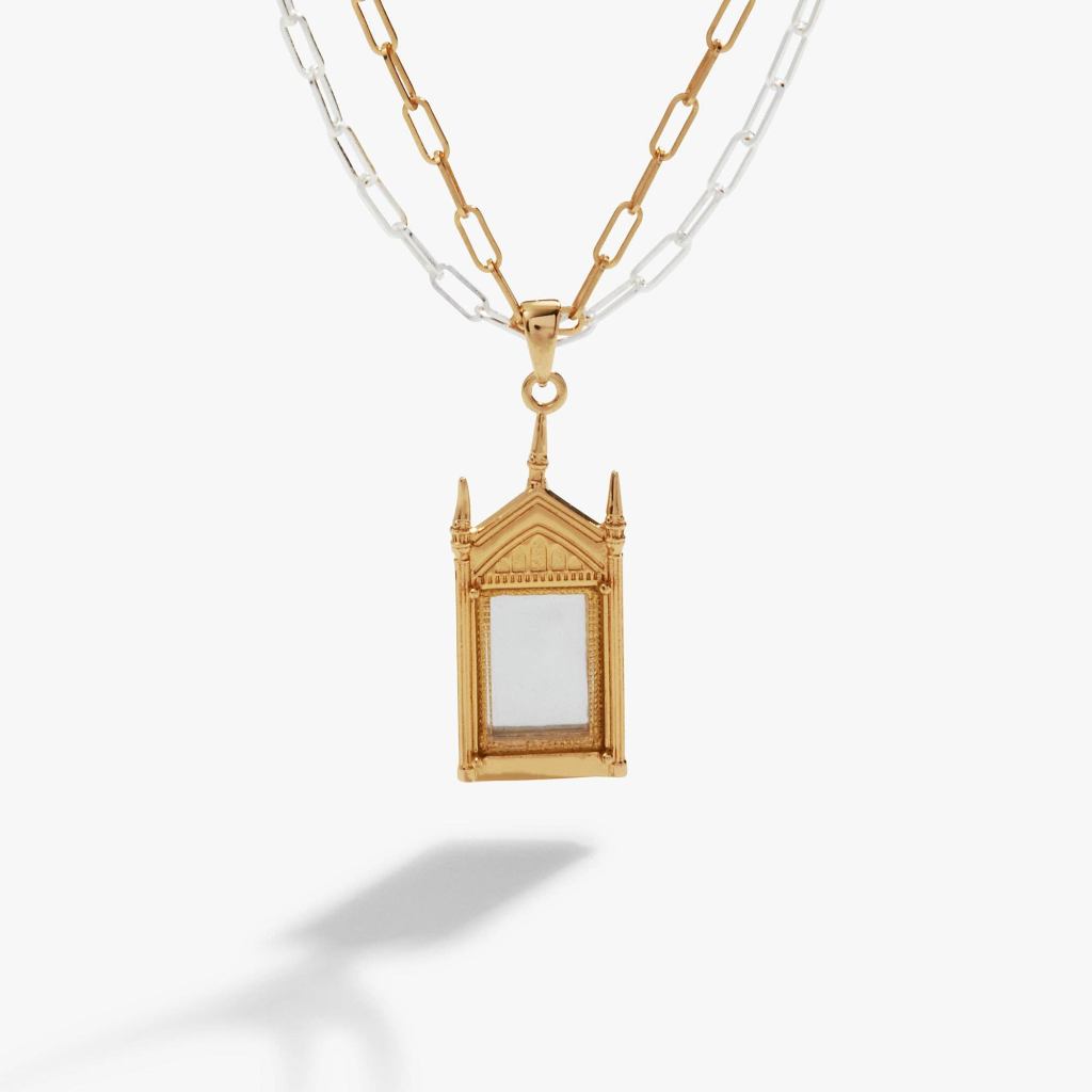 Mirror of Erised locket necklace with miniature photo frame inspired by Harry Potter