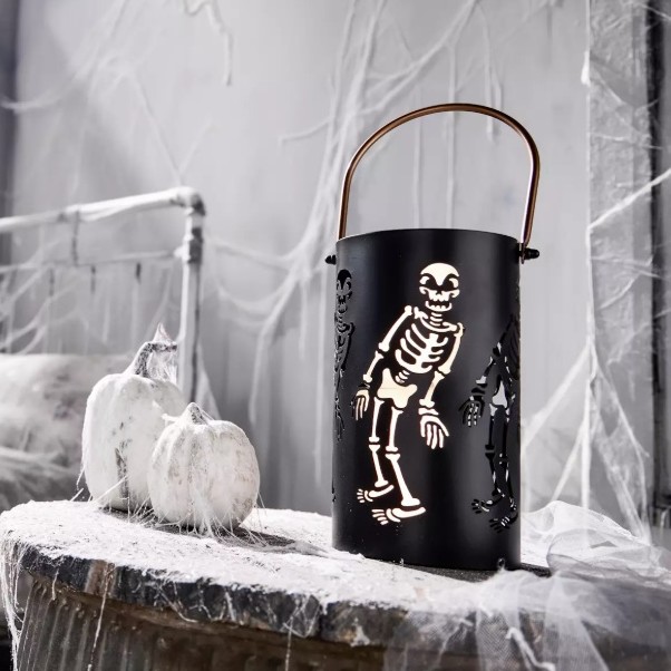 Disney Skeleton Dance Halloween lantern with dancing skeleton cutouts